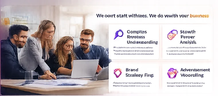 Business team planning growth strategy